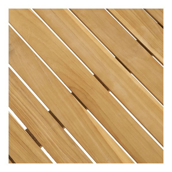 Stół ogrodowy Cleveland 220x90 cm drewniany tekowy na taras z czarnymi nogami ( Rozmiar: uniwersalny )