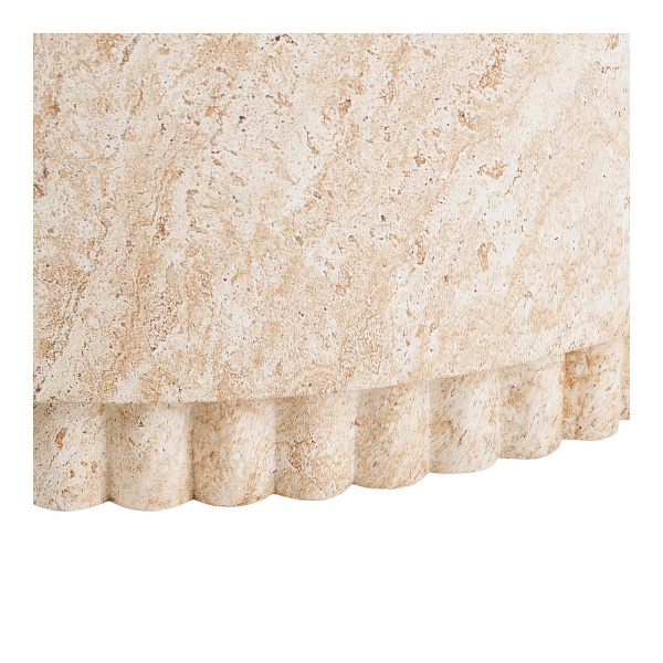 Stolik kawowy Bonn 75 cm okrągły beżowy nowoczesny do salonu ( Rozmiar: uniwersalny )