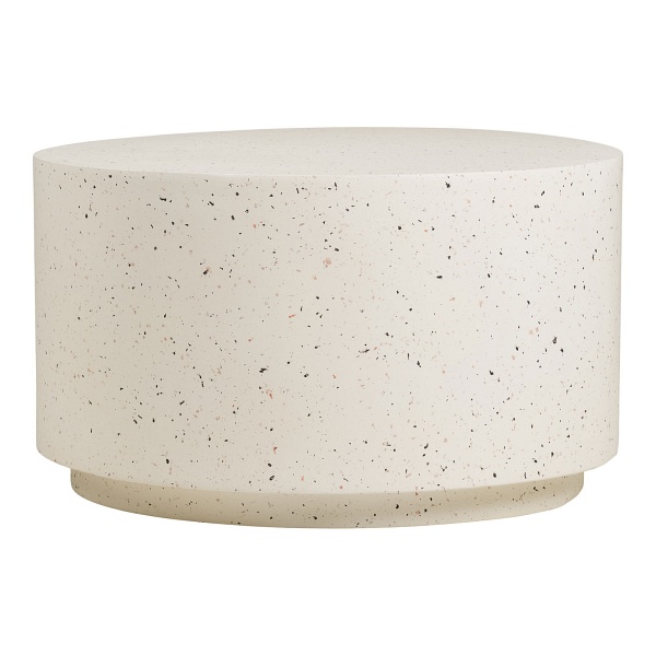 Stolik kawowy Bonn okrągły 70 cm beżowy lastryko nowoczesny do salonu ( Rozmiar: uniwersalny )