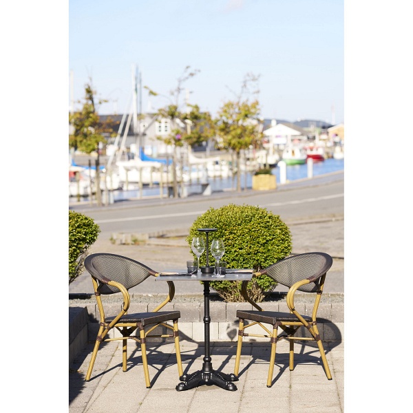 House Nordic Stół bistro szary marmur 60x60 do jadalni na jednej nodze ( Rozmiar: uniwersalny )