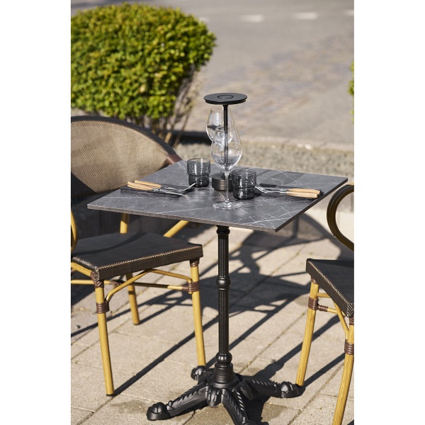 House Nordic Stół bistro szary marmur 60x60 do jadalni na jednej nodze ( Rozmiar: uniwersalny )