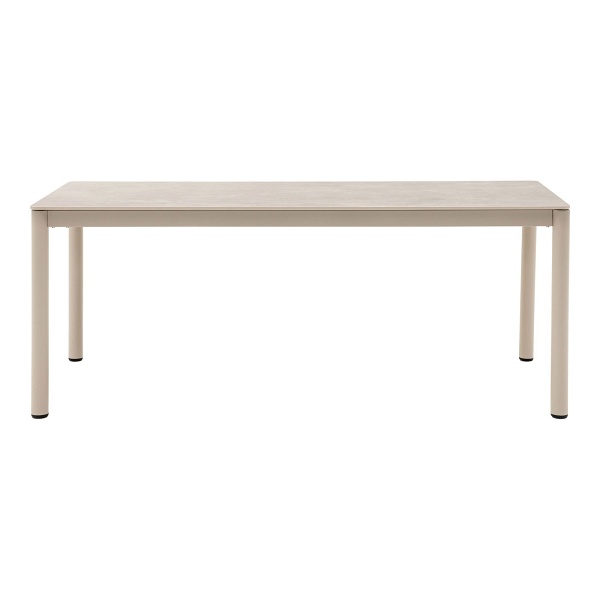 Stół Alcudia piaskowy do jadalni 200x90 nowoczesny ceramika aluminium ( Rozmiar: uniwersalny )