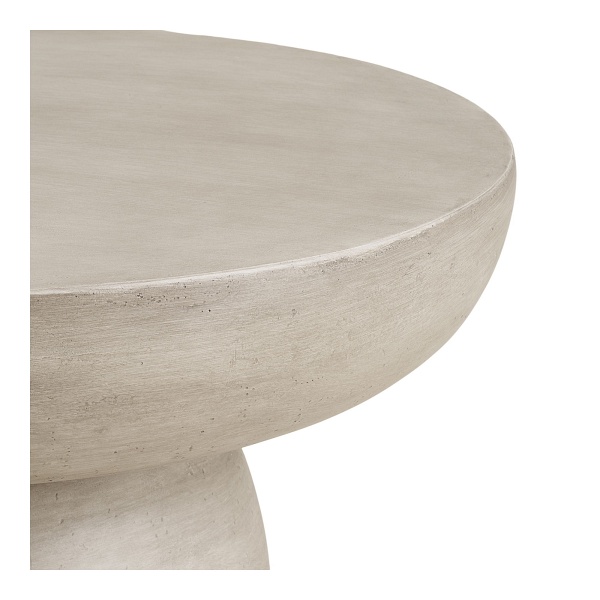 Stolik kawowy Bonnet okrągły szary 70 cm nowoczesny do salonu ( Rozmiar: uniwersalny )