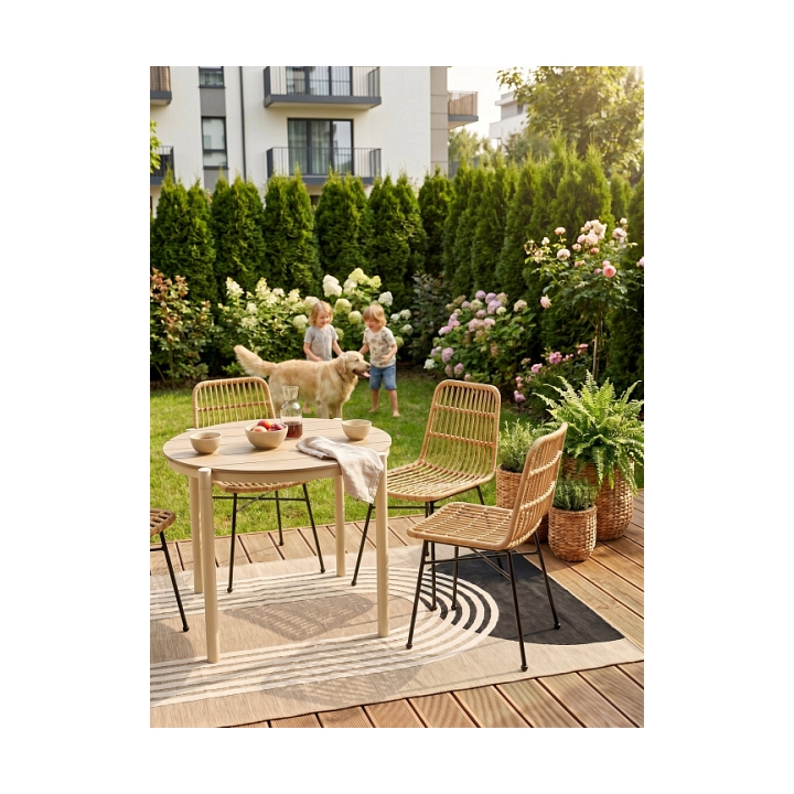Stół Abela okrągły piaskowy/naturalny 90cm - House Nordic ApS