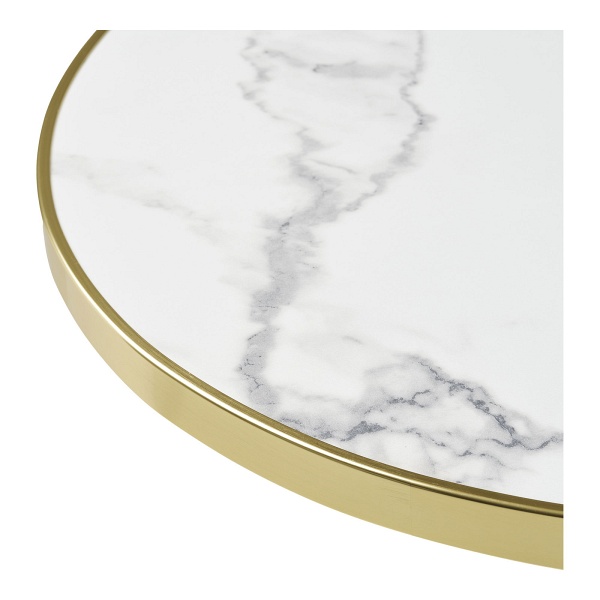 Stół bistro House Nordic biały marmur glamour okrągły do jadalni ( Rozmiar: uniwersalny )
