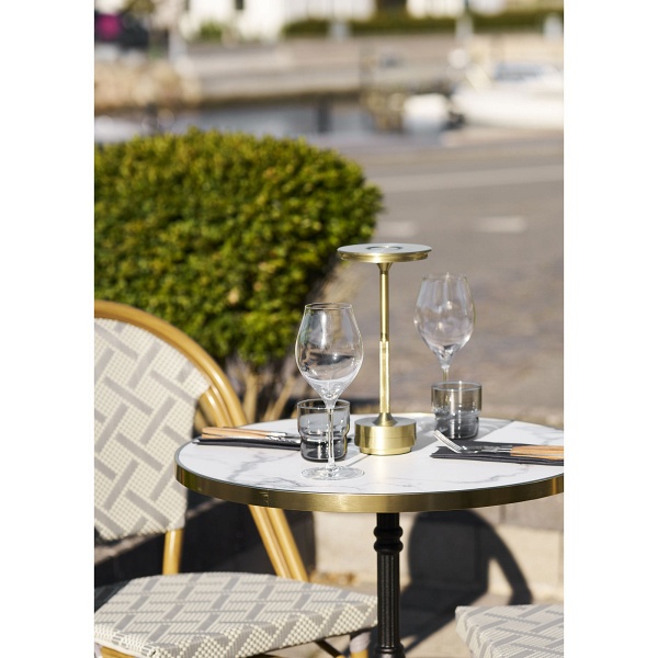 Stół bistro House Nordic okrągły biały marmur glamour do jadalni ( Rozmiar: uniwersalny )