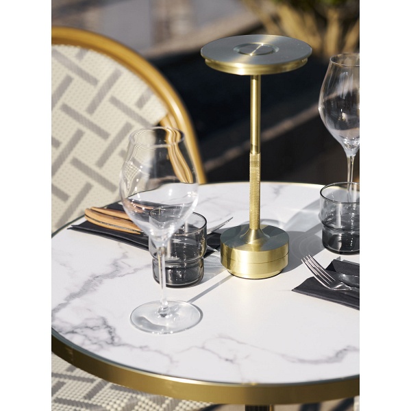 Stół bistro House Nordic okrągły biały marmur glamour do jadalni ( Rozmiar: uniwersalny )