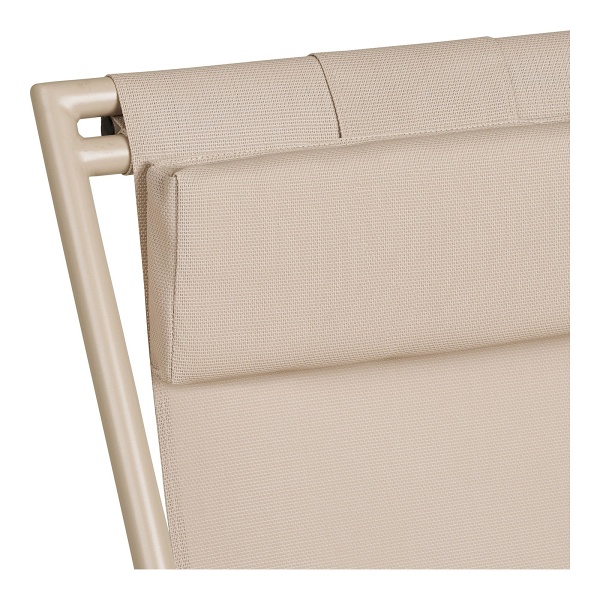 Krzesło plażowe Curtis taupe leżak plażowy składany z regulowanym oparciem ( Rozmiar: uniwersalny )