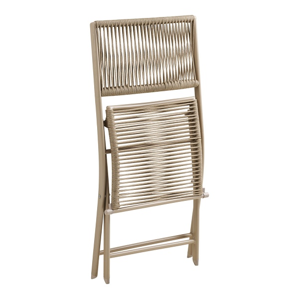 Zestaw mebli ogrodowych Arcas bistro taupe metalowy na taras 2 krzesła i stół ( Rozmiar: uniwersalny )