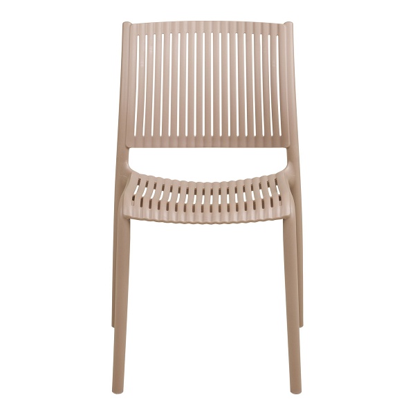 Krzesło Manzano nowoczesne do jadalni i kuchni z tworzywa szarobrązowe ( Rozmiar: uniwersalny )