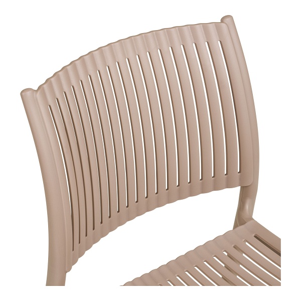 Krzesło Manzano nowoczesne do jadalni i kuchni z tworzywa szarobrązowe ( Rozmiar: uniwersalny )