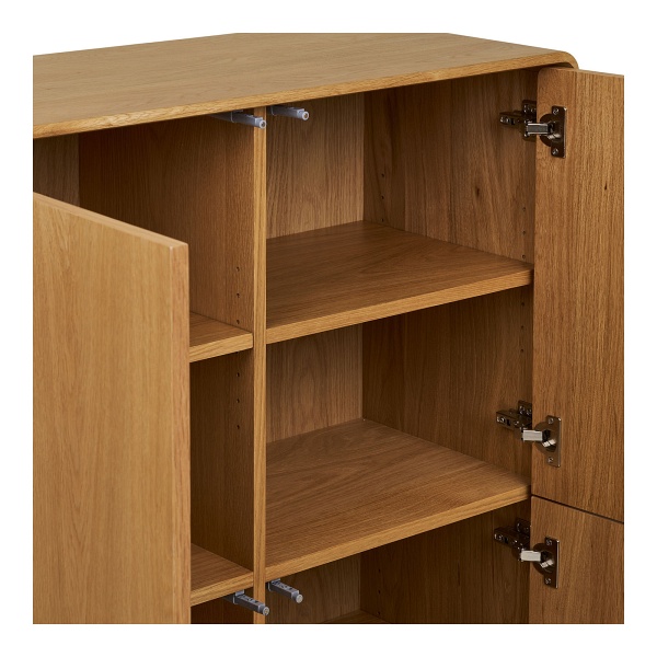 Komoda Darwin skandynawska dąb naturalny 100 cm na nóżkach do salonu ( Rozmiar: uniwersalny )