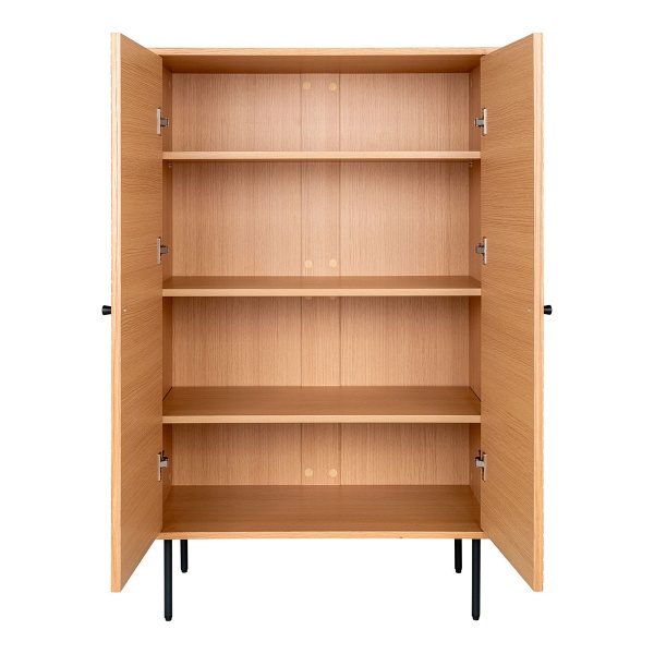 Komoda Kyoto wysoka skandynawska na nóżkach dąb do salonu 80 cm ( Rozmiar: uniwersalny )