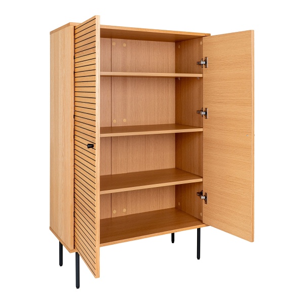 Komoda Kyoto wysoka skandynawska na nóżkach dąb do salonu 80 cm ( Rozmiar: uniwersalny )