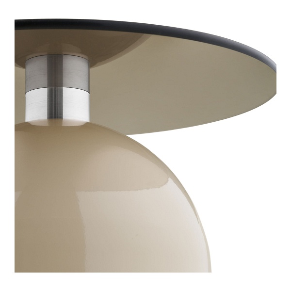 Ravello stolik kawowy okrągły szklany beżowy nowoczesny 40 cm ( Rozmiar: uniwersalny )