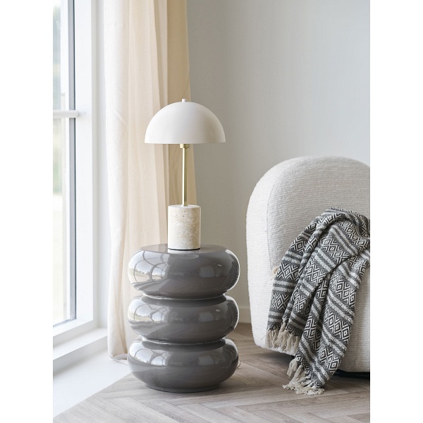 Stolik kawowy Rosolina brązowy okrągły nowoczesny do salonu ( Rozmiar: uniwersalny )