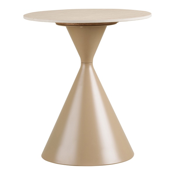 Annecy stolik kawowy okrągły ceramiczny nowoczesny piaskowy 50 cm ( Rozmiar: uniwersalny )