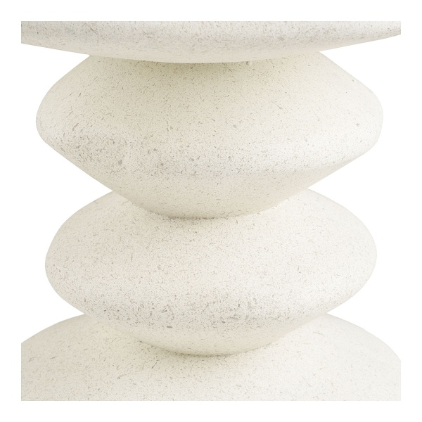 Stolik kawowy Blackburn okrągły biały nowoczesny do salonu 43 cm ( Rozmiar: uniwersalny )