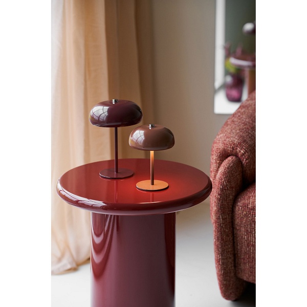Otago stolik kawowy okrągły bordowy 45 cm nowoczesny do salonu ( Rozmiar: uniwersalny )