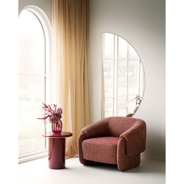 Otago stolik kawowy okrągły bordowy 45 cm nowoczesny do salonu ( Rozmiar: uniwersalny )