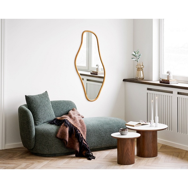 Stolik kawowy Noli okrągły 60 cm ceramiczny skandynawski do salonu ( Rozmiar: uniwersalny )