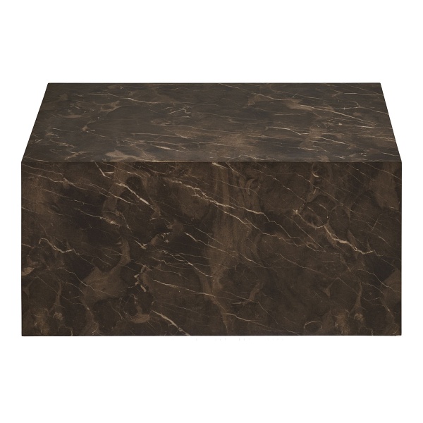 Stolik kawowy Prague prostokątny brązowy marmurowy nowoczesny 60x80 do salonu ( Rozmiar: uniwersalny )
