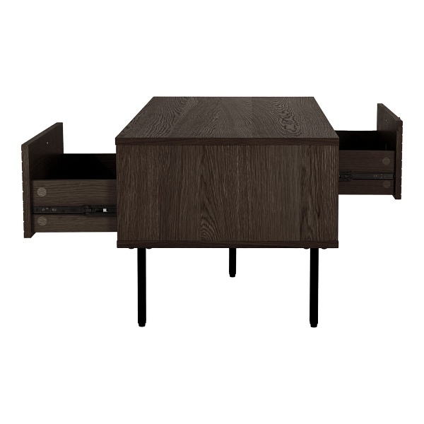 Kyoto stolik kawowy prostokątny dębowy z 2 szufladami do salonu ( Rozmiar: uniwersalny )