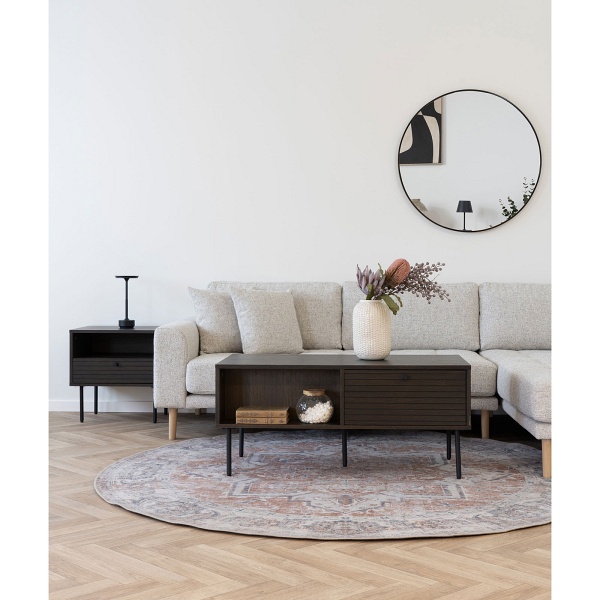 Kyoto stolik kawowy prostokątny dębowy z 2 szufladami do salonu ( Rozmiar: uniwersalny )