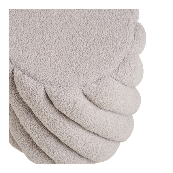 Pufa Sana boucle szara okrągła do salonu i przedpokoju nowoczesna ( Rozmiar: uniwersalny )