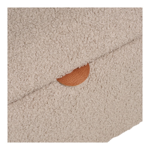 Ławka tapicerowana Harlow bouclé ze schowkiem beżowa do przedpokoju ( Rozmiar: uniwersalny )