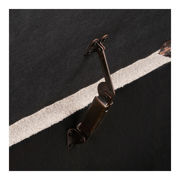 Ławka tapicerowana Harlow bouclé ze schowkiem beżowa do przedpokoju ( Rozmiar: uniwersalny )