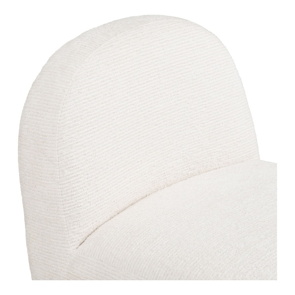 Fotel kubełkowy Milo obrotowy do salonu nowoczesny ecru skandynawski ( Rozmiar: uniwersalny )