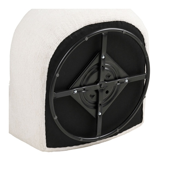 Fotel kubełkowy Milo obrotowy do salonu nowoczesny ecru skandynawski ( Rozmiar: uniwersalny )