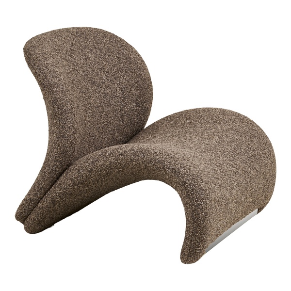 Fotel kubełkowy Sofia brązowy do salonu House Nordic nowoczesny ( Rozmiar: uniwersalny )