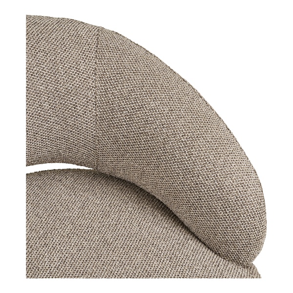 Fotel wypoczynkowy Sion piaskowy obrotowy do salonu futrzany skandynawski ( Rozmiar: uniwersalny )