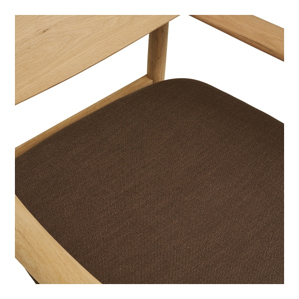 Fotel kubełkowy Olvera do salonu skandynawski brązowy dąb nowoczesny ( Rozmiar: uniwersalny )