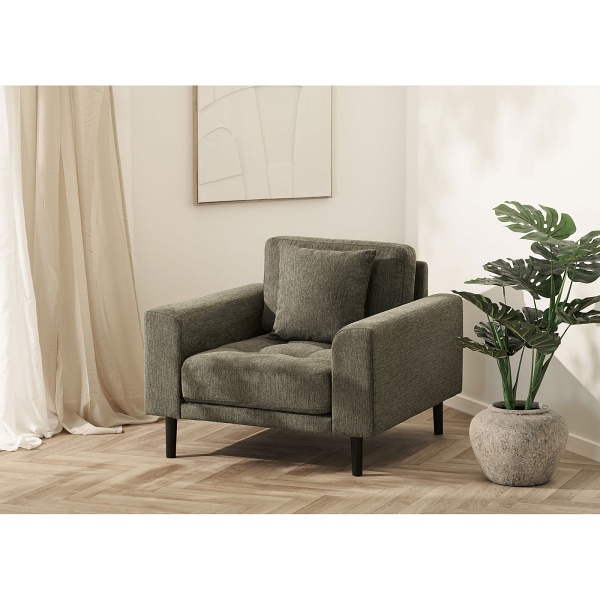 Fotel Lido welurowy oliwkowozielony do salonu nowoczesny wypoczynkowy ( Rozmiar: uniwersalny )