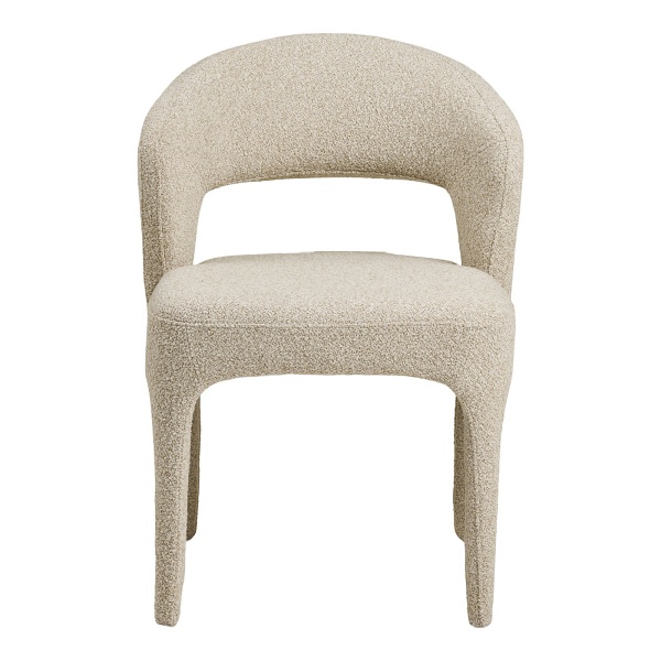 Krzesło Belmont piaskowe tapicerowane skandynawskie do jadalni salonu ( Rozmiar: uniwersalny )