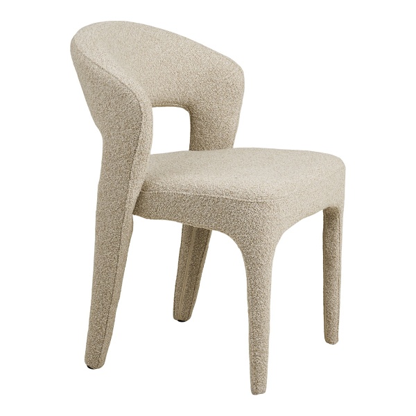 Krzesło Belmont piaskowe tapicerowane skandynawskie do jadalni salonu ( Rozmiar: uniwersalny )