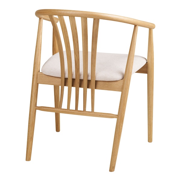 Krzesło drewniane Agustin dąb z podłokietnikami do jadalni i salonu ( Rozmiar: uniwersalny )