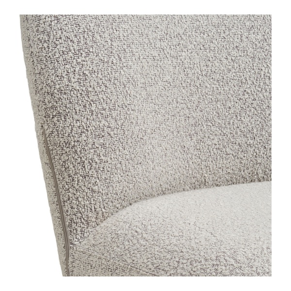 Krzesło Lana obrotowe bouclé piaskowe do jadalni i salonu nowoczesne ( Rozmiar: uniwersalny )