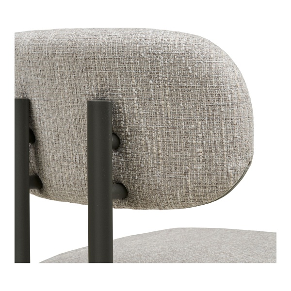 Krzesło Royan tapicerowane jasnoszare nowoczesne do jadalni i salonu ( Rozmiar: uniwersalny )