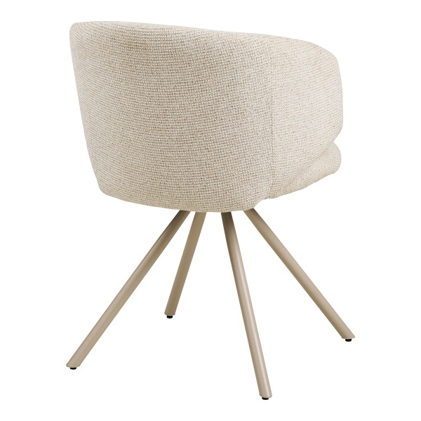 Fulham krzesło tapicerowane obrotowe piaskowe do jadalni i salonu ( Rozmiar: uniwersalny )