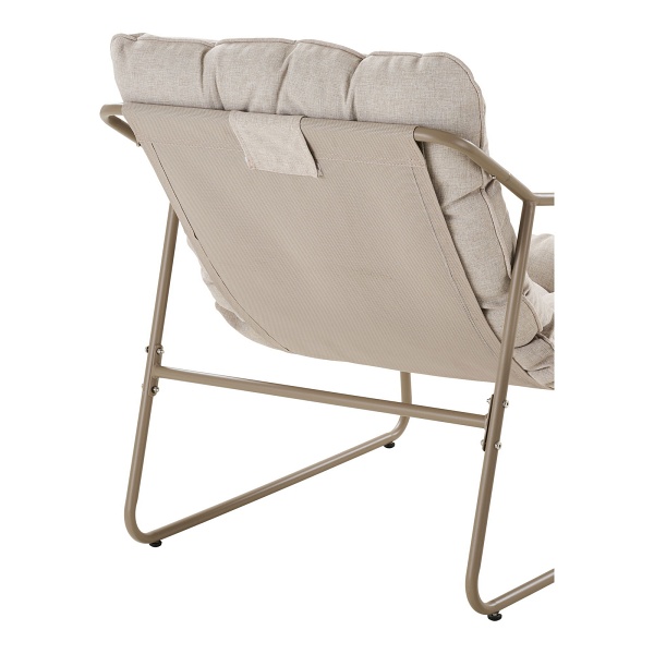 Nilo nowoczesny zestaw mebli ogrodowych stalowy piaskowy z poduszkami na taras ( Rozmiar: uniwersalny )