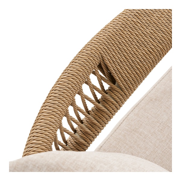 Zestaw mebli ogrodowych Abela piaskowy technorattan z poduszkami na taras ( Rozmiar: uniwersalny )