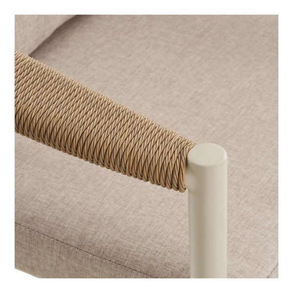 Zestaw mebli ogrodowych Abela piaskowy technorattan z poduszkami na taras ( Rozmiar: uniwersalny )