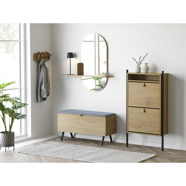 Szafka na buty Barco dąb naturalny wąska wysoka do przedpokoju ( Rozmiar: uniwersalny )