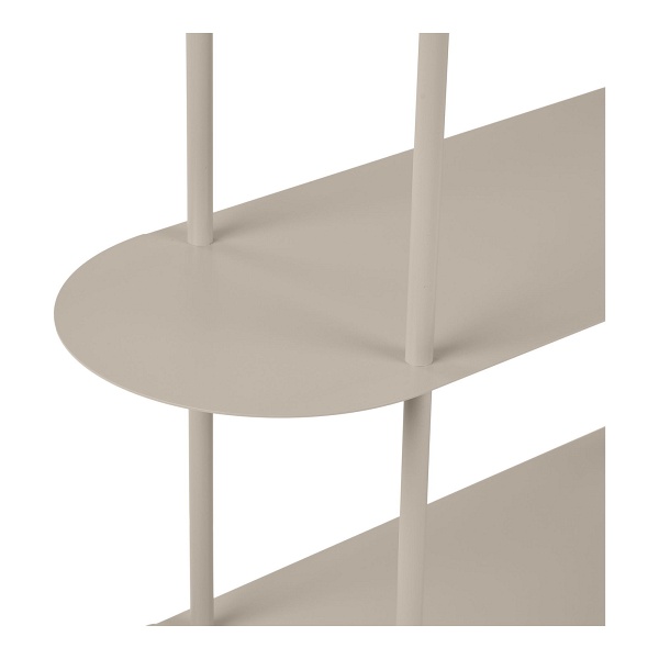 Regał metalowy Rieti piaskowy 5 półek do salonu na książki 90 cm ( Rozmiar: uniwersalny )