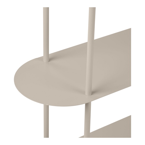 Regał metalowy Rieti na książki 5 półek loftowy piaskowy 118 cm ( Rozmiar: uniwersalny )