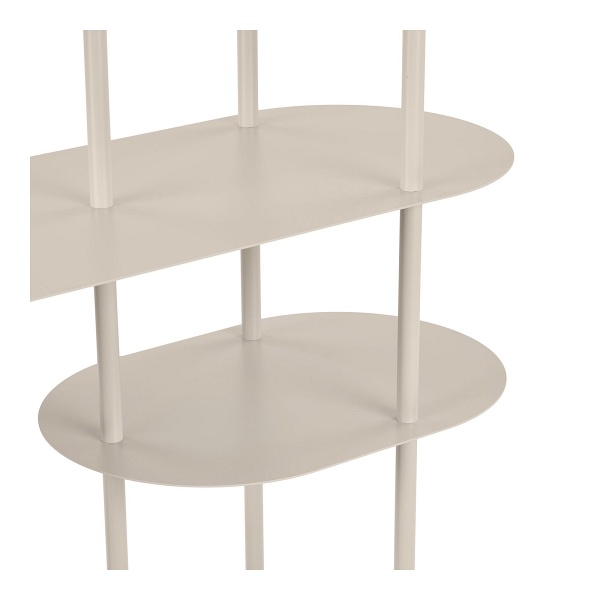 Regał metalowy Rieti na książki 5 półek loftowy piaskowy 118 cm ( Rozmiar: uniwersalny )